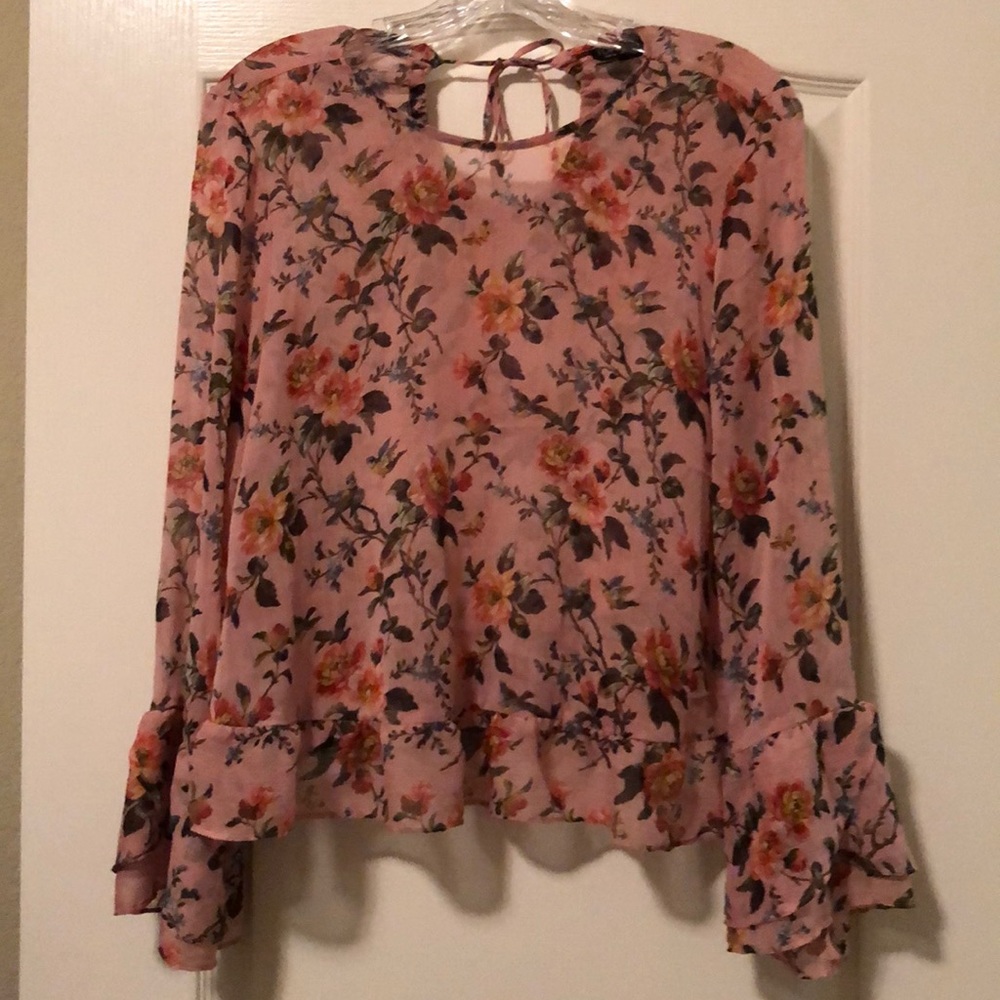 Top Shop pink floral top